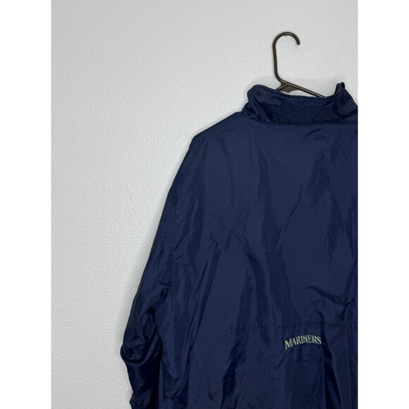 VTG Seattle Mariners Majestic Satin Bomber Jacket Fleece Lined XL **SEE PICS** - Picture 14 of 16